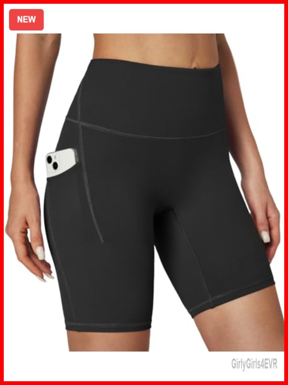 IUGA Biker Shorts 8" Tummy Control No Front Seam Workout Yoga Shorts